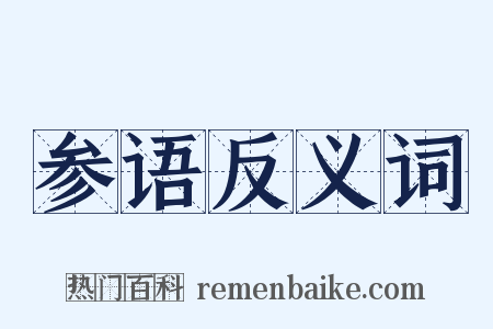 参语反义词是什么意思的图片